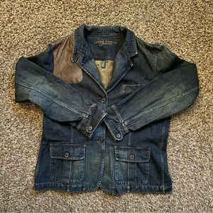 Ralph Lauren Jean Company Premium Women’s Denim jacket w/leather patch size XL